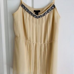 J.Crew Collection Pleated Embellished Blouse